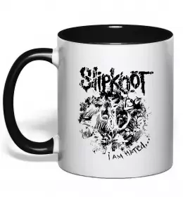 Чашка з кольоровою ручкою Slipknot people=shit Чорний фото