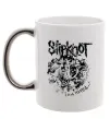 Чашка з кольоровою ручкою Slipknot I am hated Срібло фото