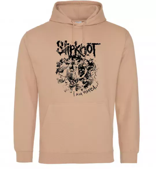 Чоловіча толстовка (худі) Slipknot I am hated Пісочний фото