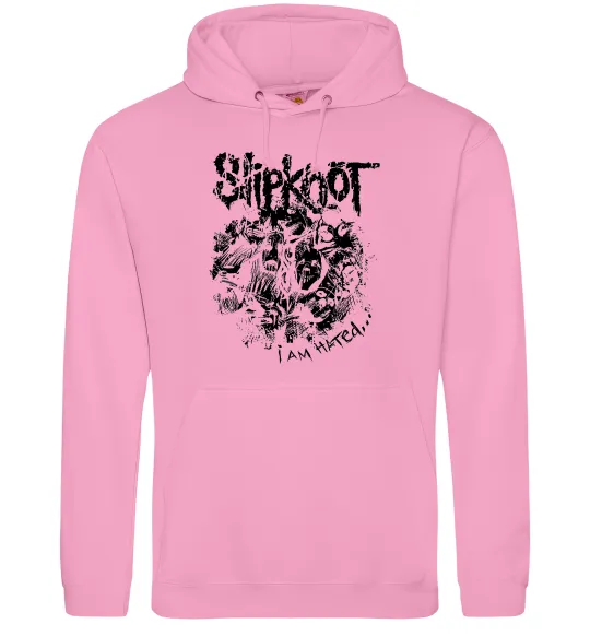 Женская толстовка (худи) Slipknot I am hated Розовый фото