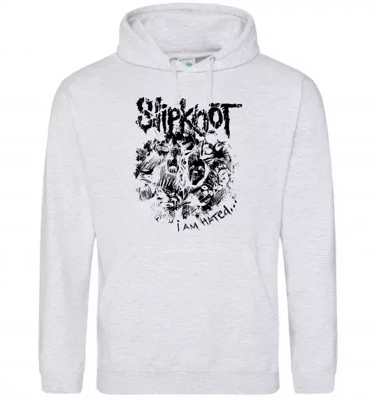 Жіноча толстовка (худі) Slipknot I am hated Сірий меланж фото