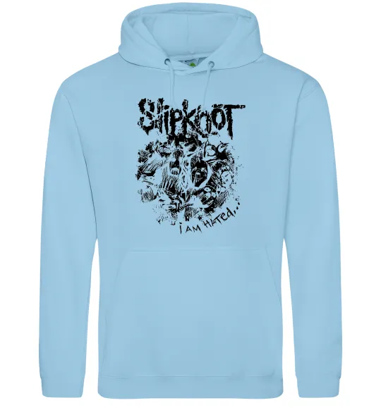 Женская толстовка (худи) Slipknot I am hated Голубой фото