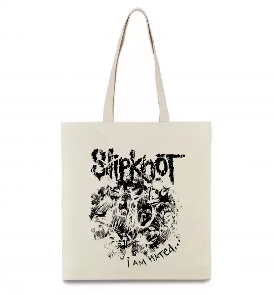 Эко-сумка Slipknot I am hated Бежевый фото