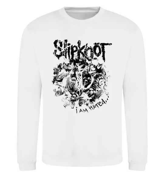 Світшот Slipknot I am hated Білий фото