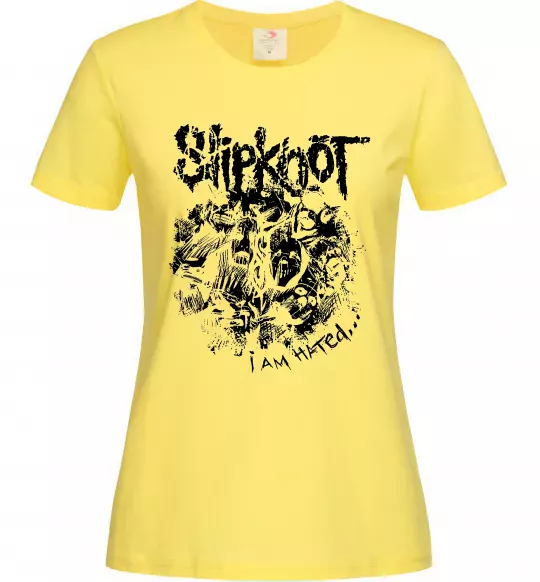 Жіноча футболка Slipknot I am hated Лимонний фото