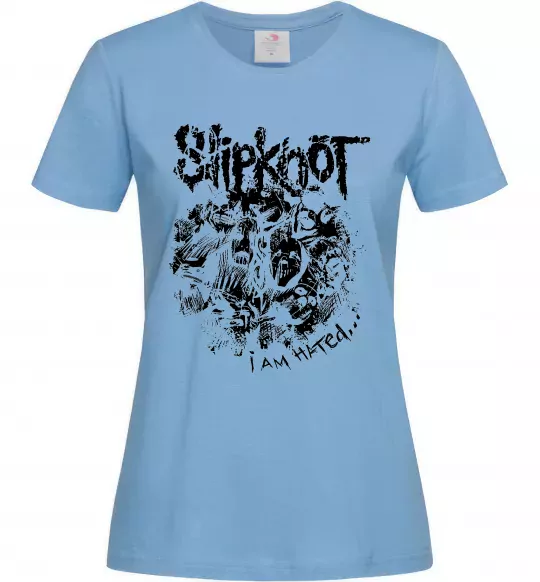 Жіноча футболка Slipknot I am hated Блакитний фото