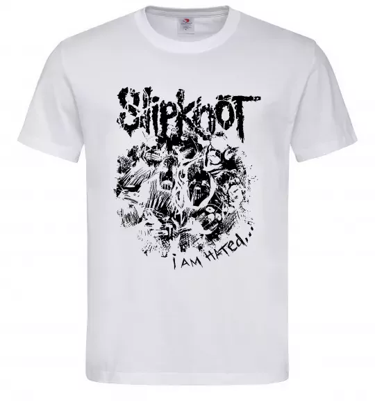 Мужская футболка Slipknot I am hated Белый фото