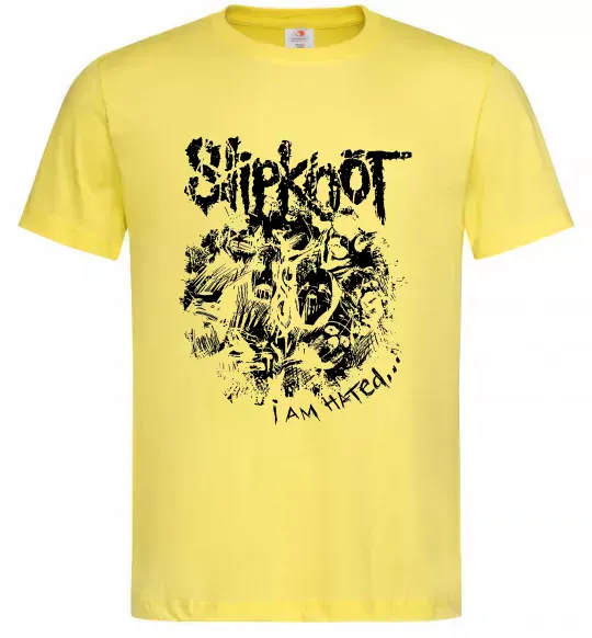 Мужская футболка Slipknot I am hated Лимонный фото