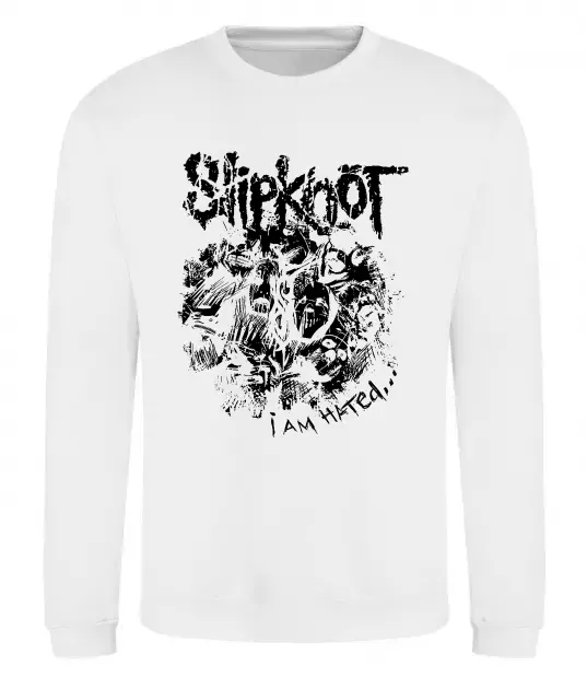 Світшот Slipknot I am hated Білий фото