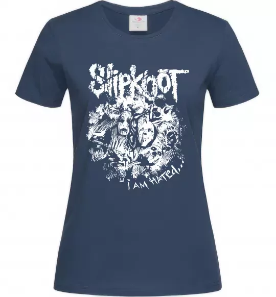 Жіноча футболка Slipknot I am hated Темно-синій фото
