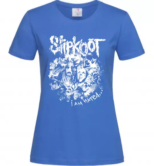 Жіноча футболка Slipknot I am hated Яскраво-синій фото