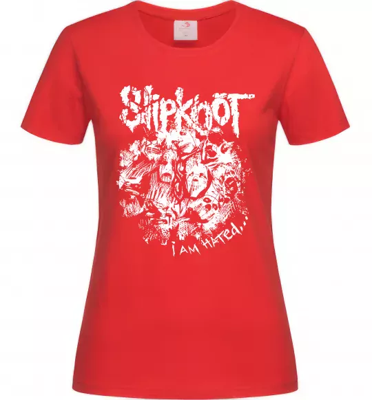 Жіноча футболка Slipknot I am hated Червоний фото