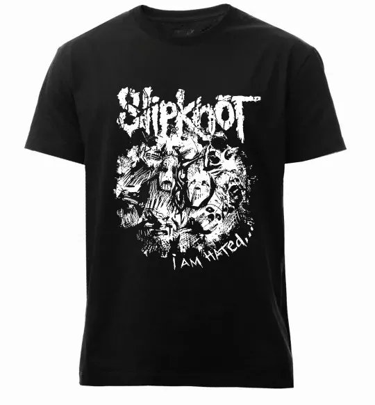 Мужская премиум футболка Slipknot I am hated Черный фото