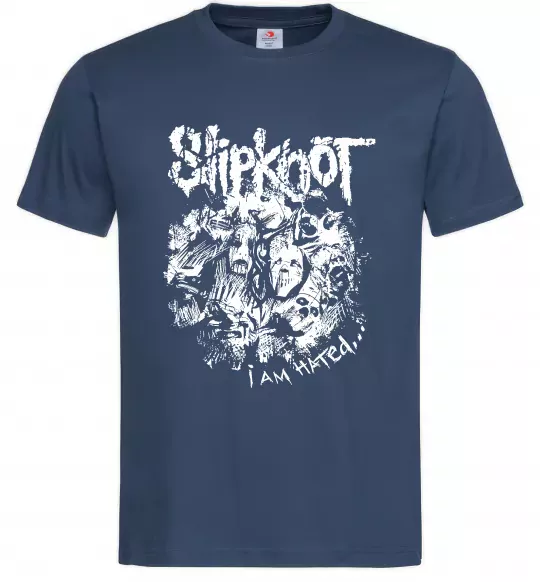Мужская футболка Slipknot I am hated Темно-синий фото