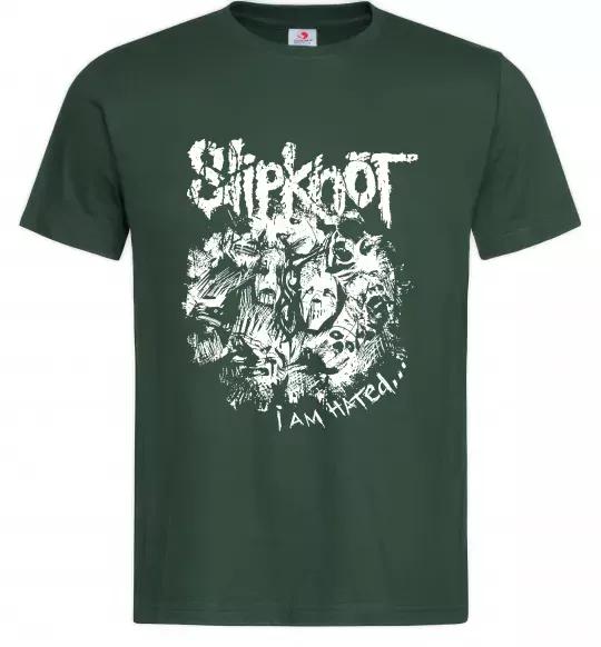 Мужская футболка Slipknot I am hated Темно-зеленый фото