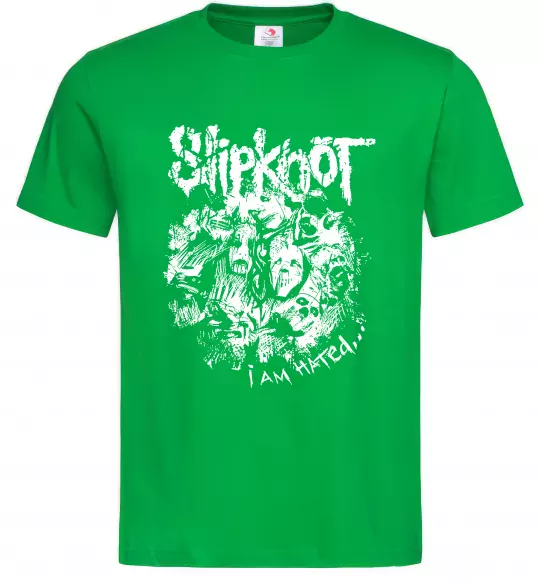 Мужская футболка Slipknot I am hated Зеленый фото
