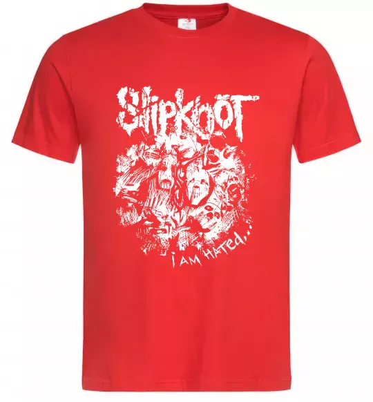 Мужская футболка Slipknot I am hated Красный фото