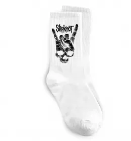Шкарпетки Slipknot hand skull Білий фото