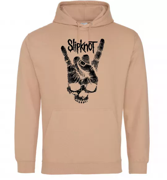 Чоловіча толстовка (худі) Slipknot hand skull Пісочний фото