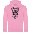 Женская толстовка (худи) Slipknot hand skull Розовый фото