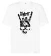 Футболка Оверсайз Slipknot hand skull Білий фото