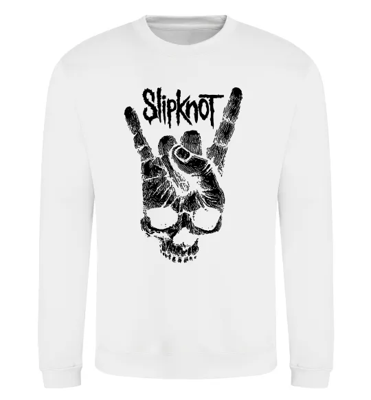 Світшот Slipknot hand skull Білий фото