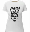 Жіноча преміум футболка Slipknot hand skull Білий фото