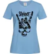 Жіноча футболка Slipknot hand skull Блакитний фото