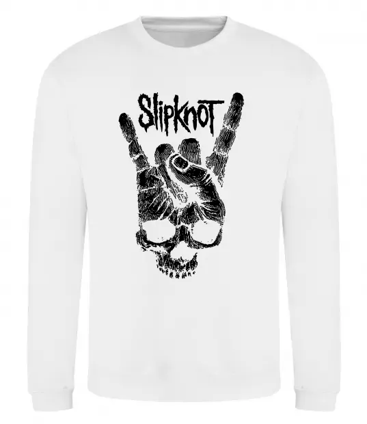 Світшот Slipknot hand skull Білий фото