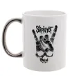 Чашка з кольоровою ручкою Slipknot hand skull Срібло фото