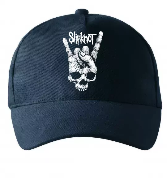 Кепка Slipknot hand skull Темно-синий фото