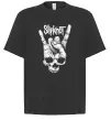 Футболка Оверсайз Slipknot hand skull Чорний фото