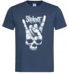 Мужская футболка Slipknot hand skull Темно-синий фото