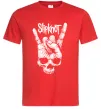 Мужская футболка Slipknot hand skull Красный фото