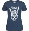 Жіноча футболка Slipknot hand skull Темно-синій фото
