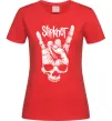 Жіноча футболка Slipknot hand skull Червоний фото