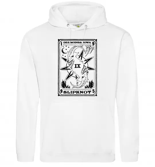 Чоловіча толстовка (худі) Slipknot des moines iowa Білий фото