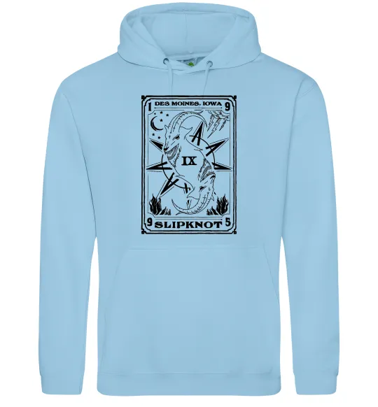 Мужская толстовка (худи) Slipknot des moines iowa Голубой фото