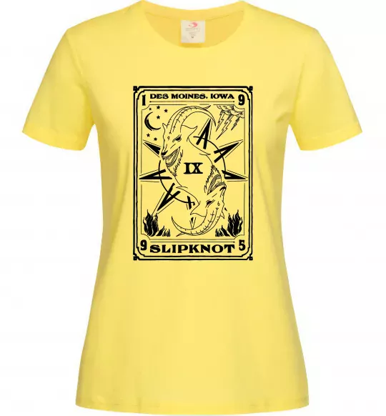 Женская футболка Slipknot des moines iowa Лимонный фото