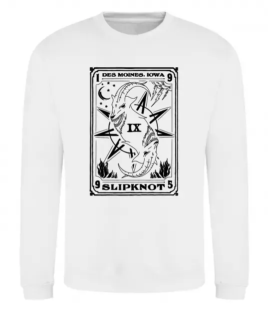 Свитшот Slipknot des moines iowa Белый фото