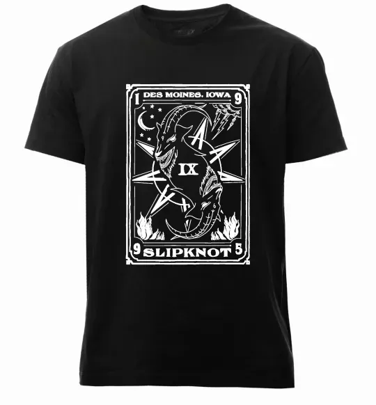 Мужская премиум футболка Slipknot des moines iowa Черный фото