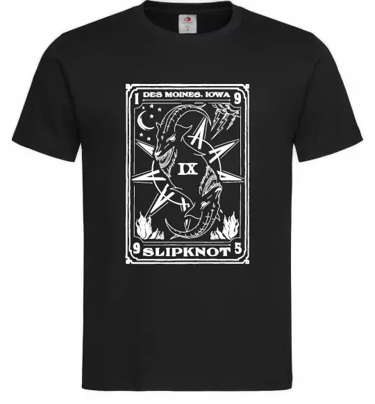 Чоловіча футболка Slipknot des moines iowa Чорний фото