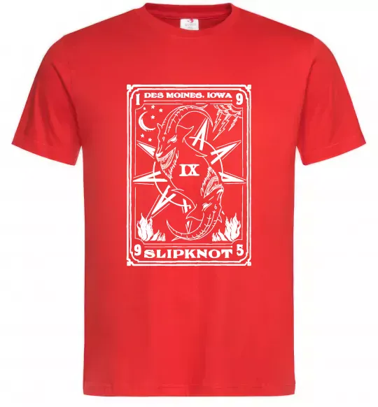 Чоловіча футболка Slipknot des moines iowa Червоний фото