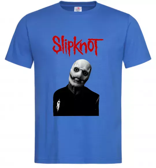 Мужская футболка Slipknot Corey Taylor Ярко-синий фото