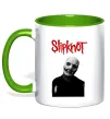 Чашка с цветной ручкой Slipknot Corey Taylor Лаймовый фото