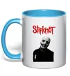Чашка з кольоровою ручкою Slipknot Corey Taylor Блакитний фото