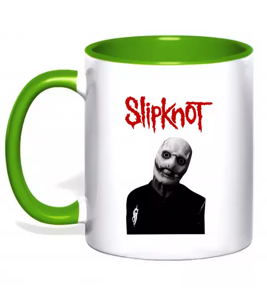 Чашка з кольоровою ручкою Slipknot Corey Taylor Зелений фото