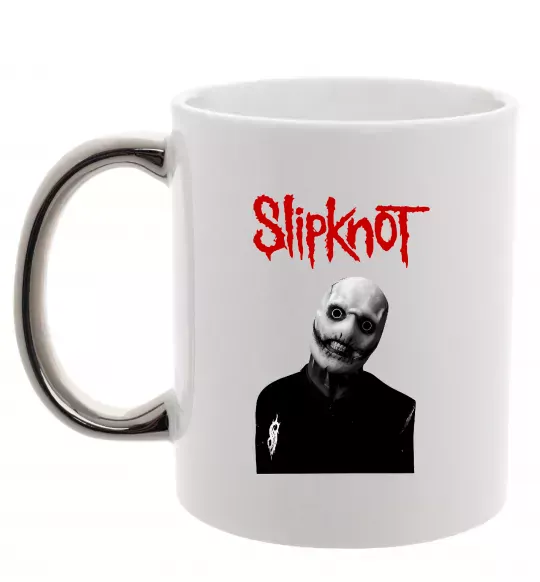 Чашка з кольоровою ручкою Slipknot Corey Taylor Срібло фото
