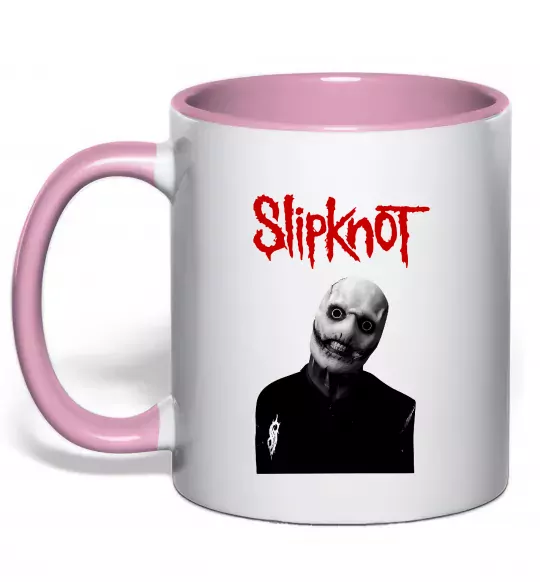 Чашка з кольоровою ручкою Slipknot Corey Taylor Ніжно рожевий фото