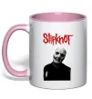 Чашка з кольоровою ручкою Slipknot Corey Taylor Ніжно рожевий фото